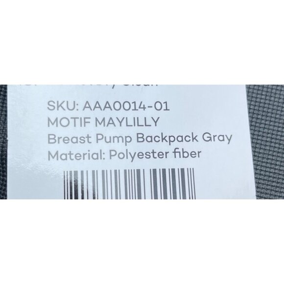 Motif Medical Grey Cooler Compartment Maylilly Breast Pump Backpack Size L - New - Picture 6 of 16